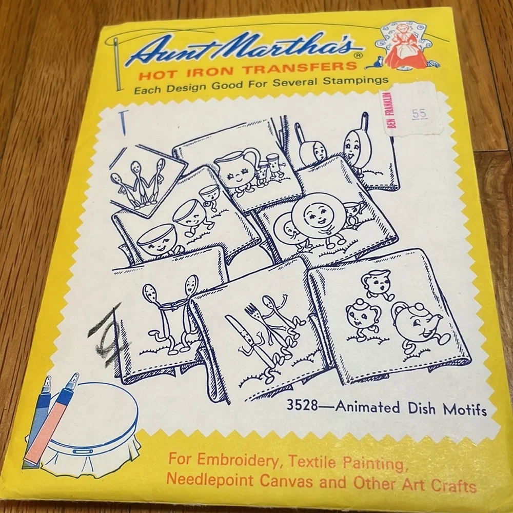 Vintage Hot Iron Transfers -Embroidery- Needle Point- Textile Painting- Crafts